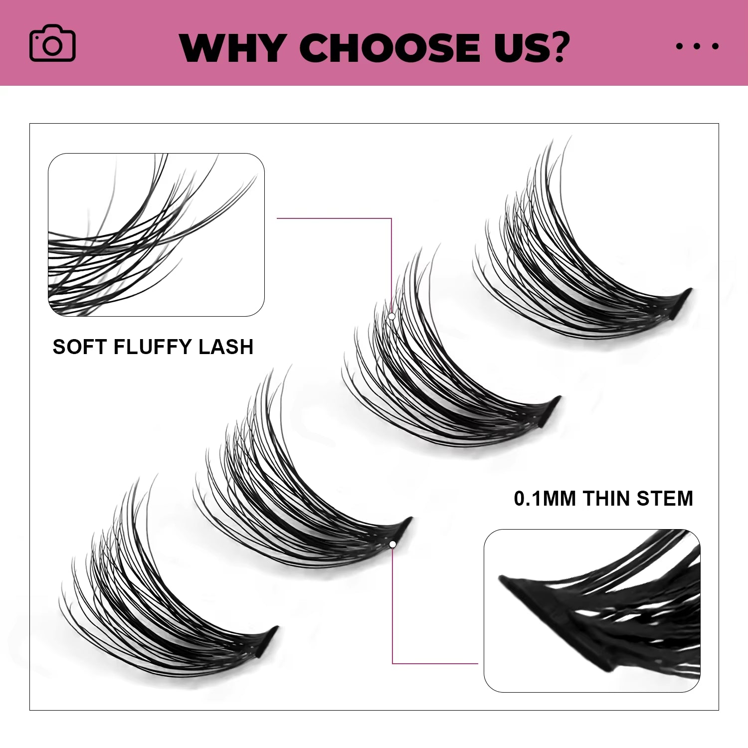 DIY Lashes Extension Kit Individual Lashes Clusters Faux Mink Eyelash Extension Mix Set with Lash Bond and Seal Makeup