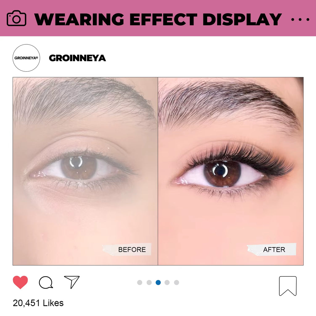 DIY Lashes Extension Kit Individual Lashes Clusters Faux Mink Eyelash Extension Mix Set with Lash Bond and Seal Makeup