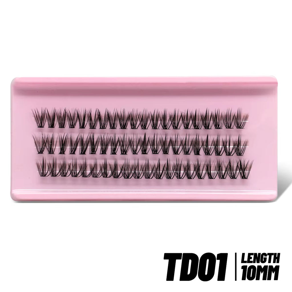 DIY Lashes Extension Kit Individual Lashes Clusters Faux Mink Eyelash Extension Mix Set with Lash Bond and Seal Makeup